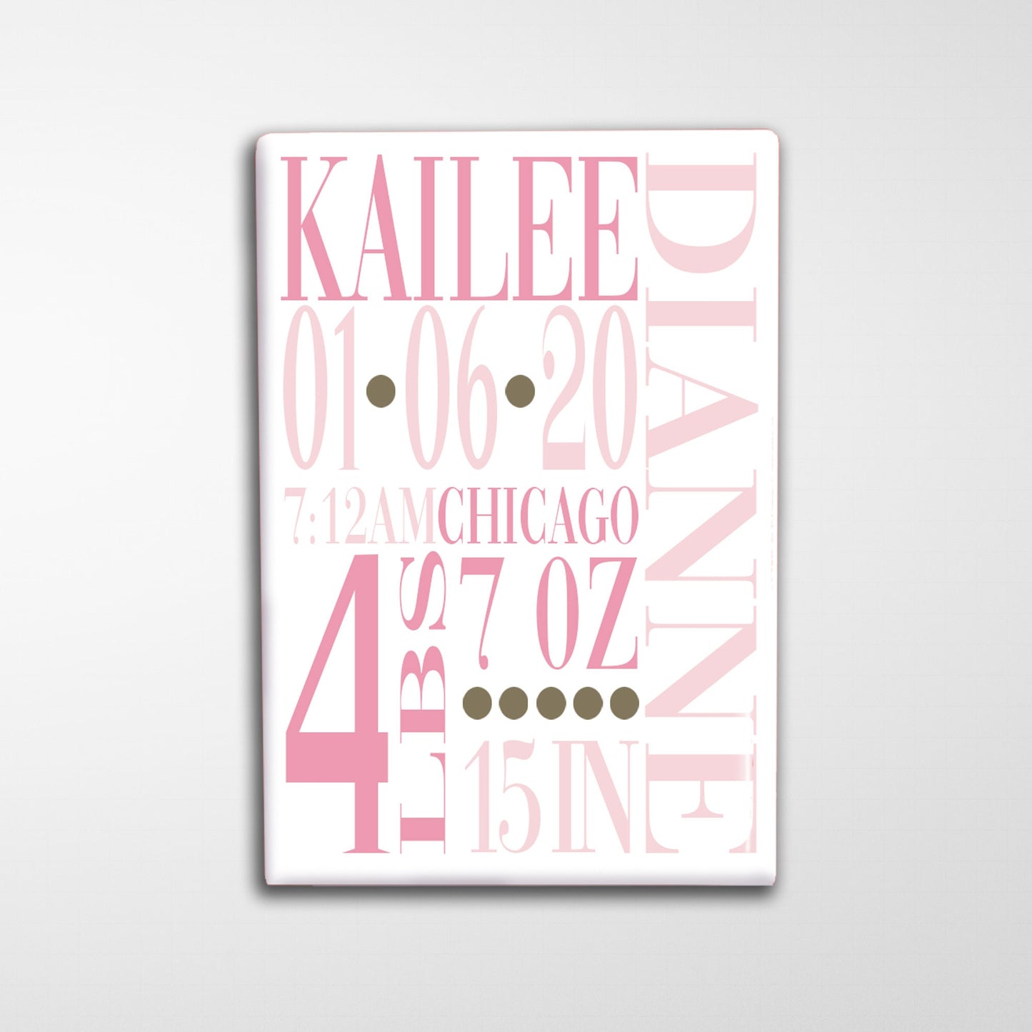 Personalized Birth Announcement Design - 2x3"