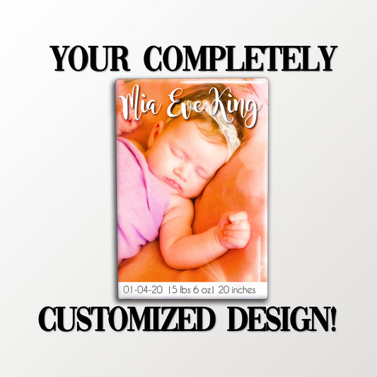 Personalized Birth Announcement Design - 2x3"