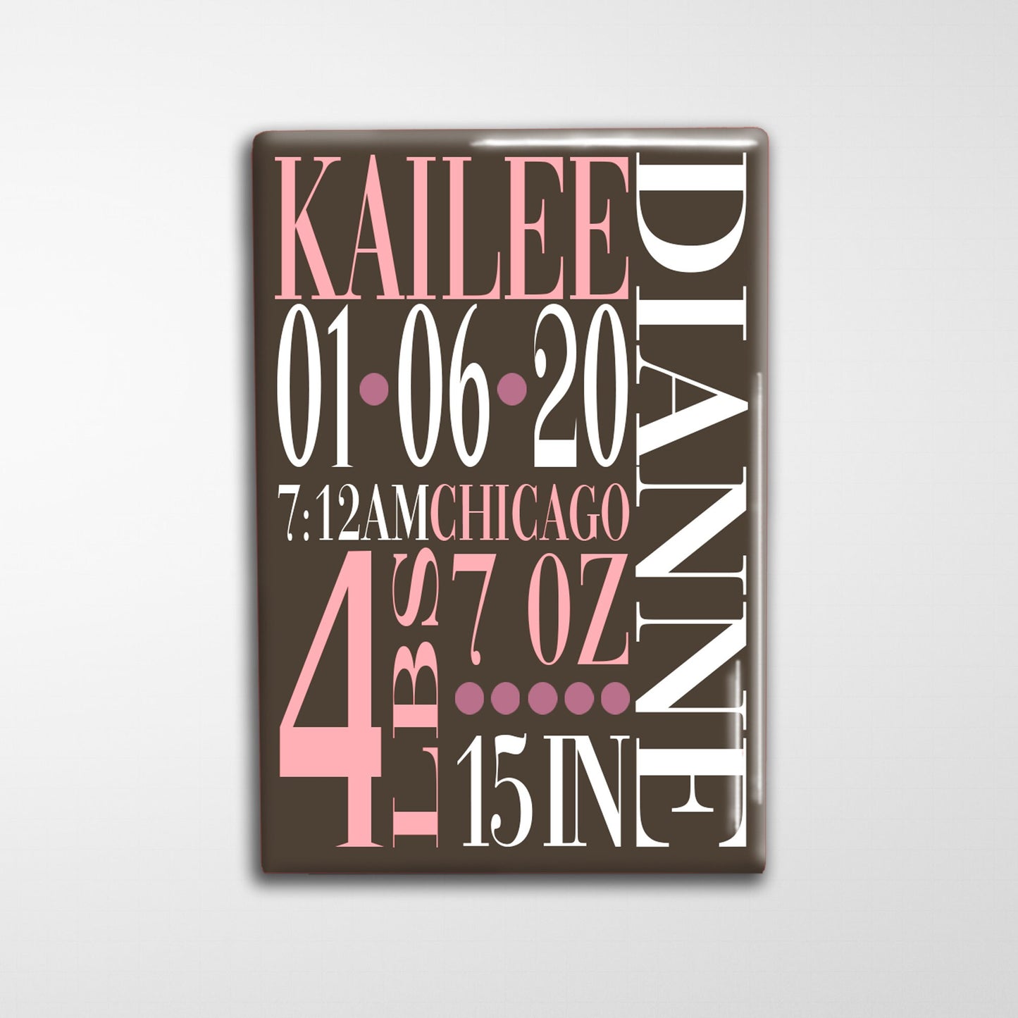 Personalized Birth Announcement Design - 2x3"