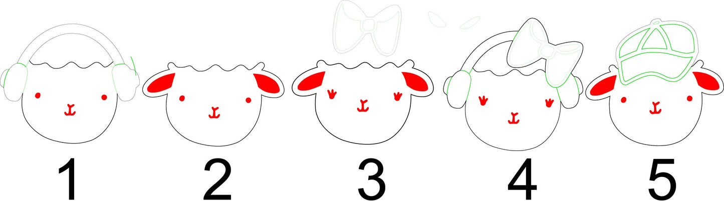 Fluffy Sheep Family Sign, 3d laser cut, Spring Easter home decor