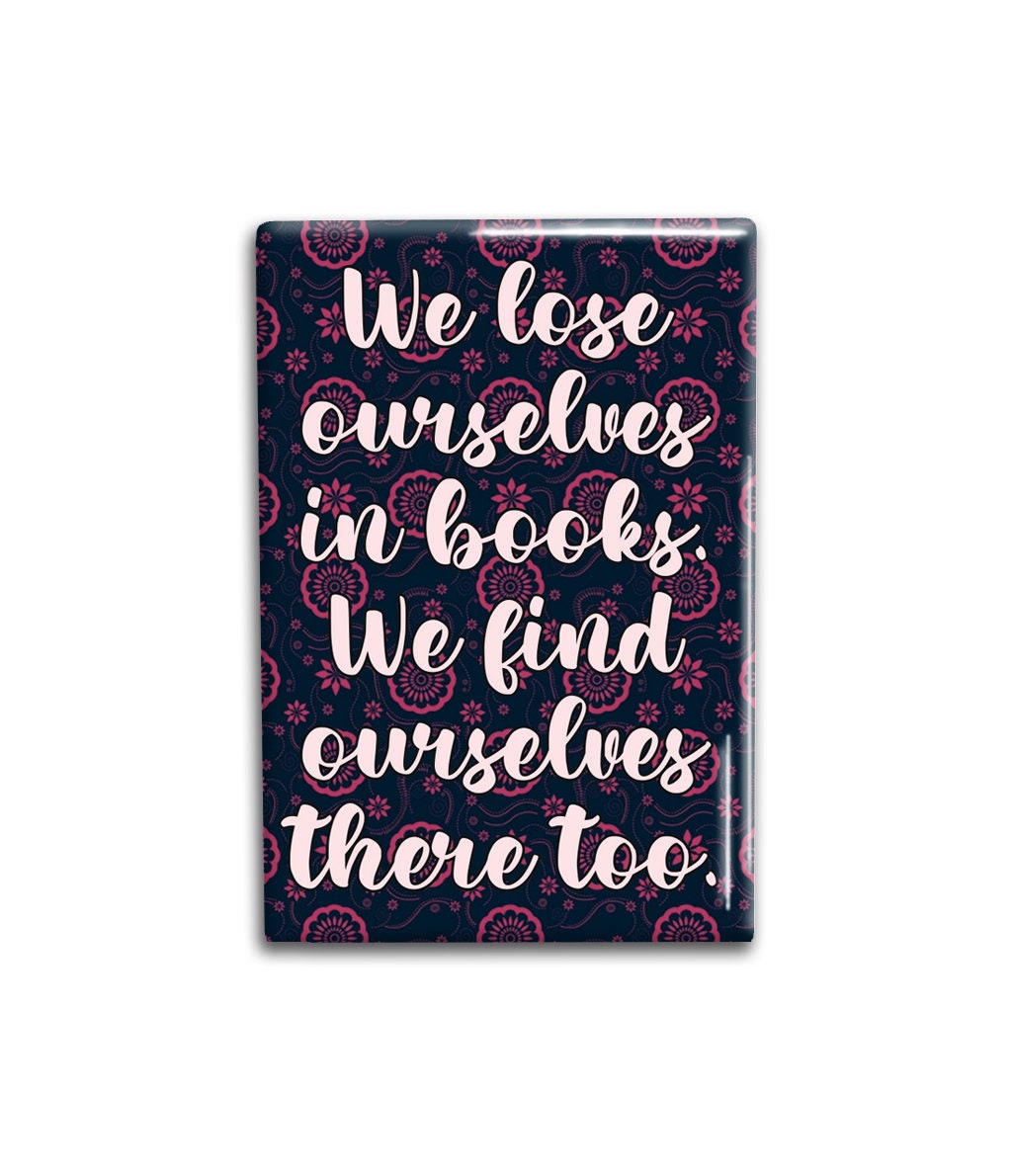 Book Lover Fridge Magnet- Bookworm Refrigerator Magnet 2x3 inches