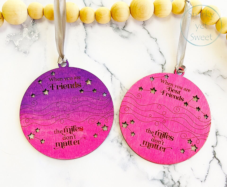 Togetherness ornament, long distance friendship gift, unique gift, Christmas ornament, long distance ornament, gift for mom grandma