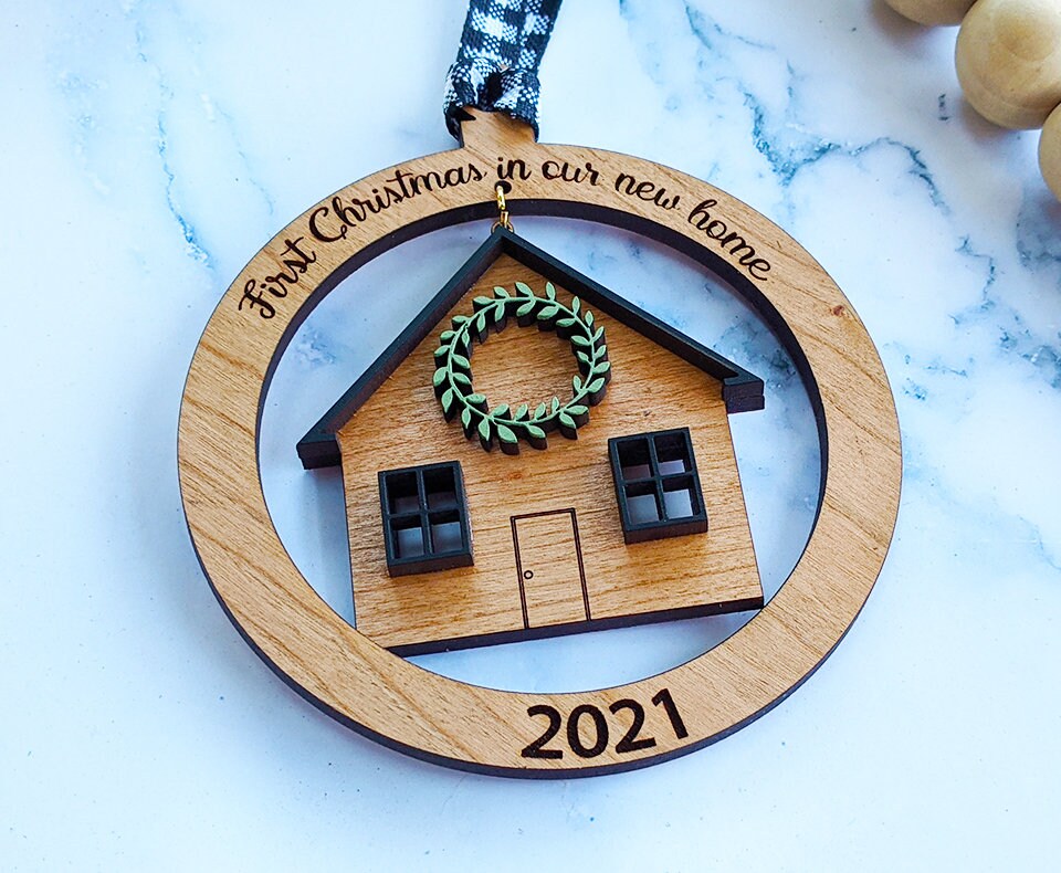 New home ornament, new home Christmas ornament, new home gift, housewarming gift, gift for friend, unique gift, realtor gift, closing gift