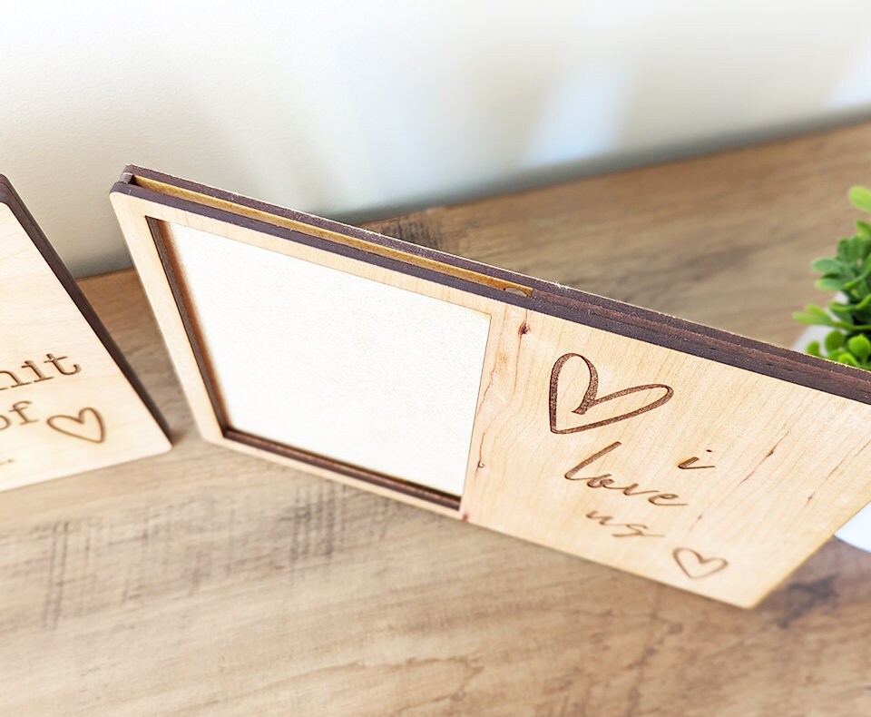 Love frame, wood photo frame 4x6, Valentine's day gift, gift for her, snarky gifts for women, engraved frame, romantic gifts, unique gift