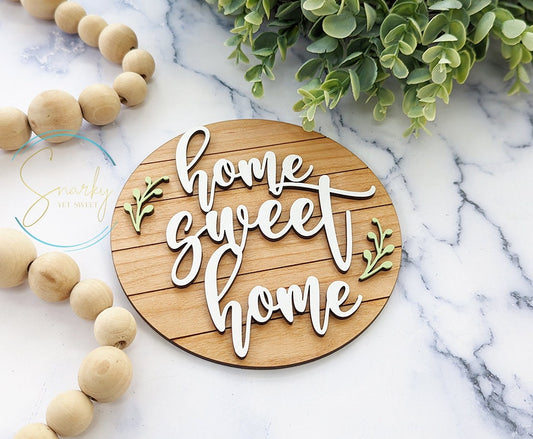 Home sweet home sign, home sweet home tiered tray decor, mini signs decor, farmhouse decor, gifts for her, decor for wall shelf