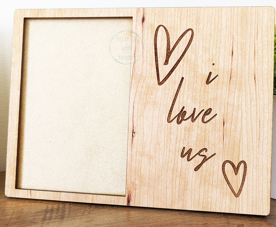 Love frame, wood photo frame 4x6, Valentine's day gift, gift for her, snarky gifts for women, engraved frame, romantic gifts, unique gift