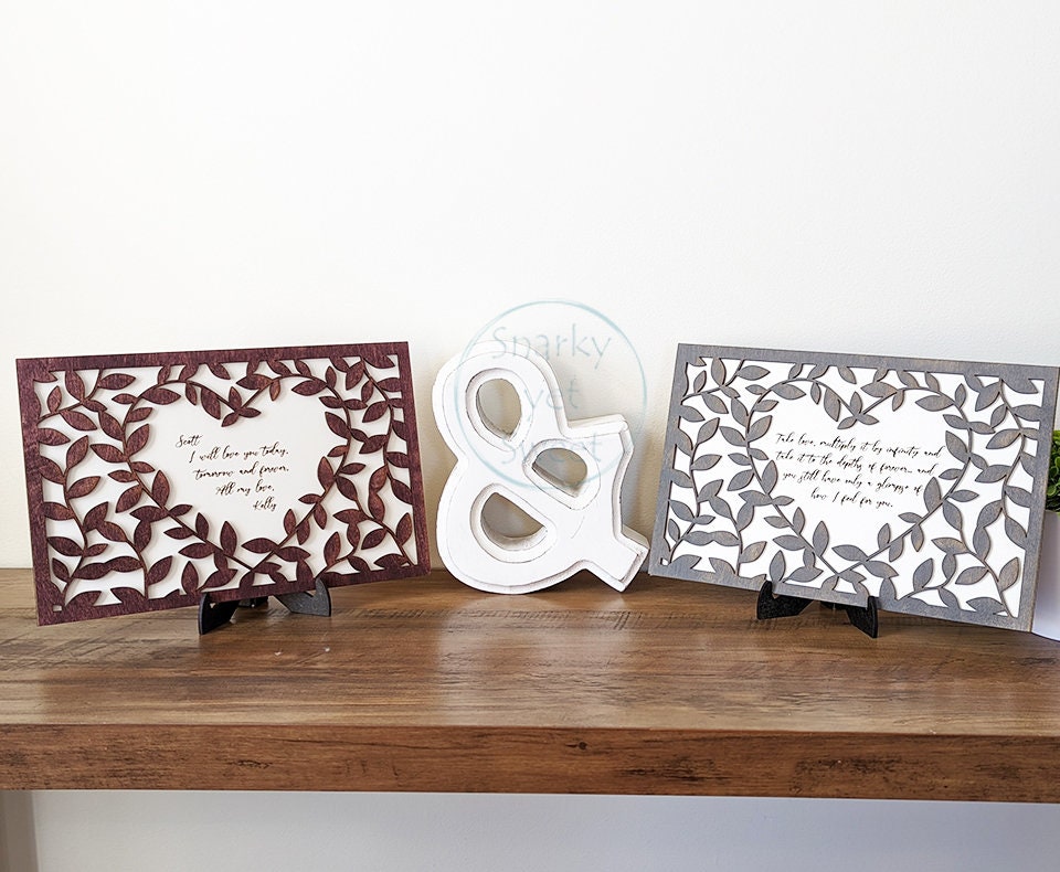 Customized love letter, Valentines love letter, love wood sign, anniversary gift for her, wedding gift for wife, unique Valentines gift