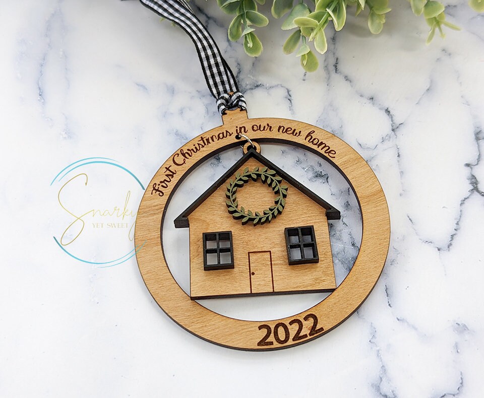 New home ornament, new home Christmas ornament, new home gift, housewarming gift, gift for friend, unique gift, realtor gift, closing gift