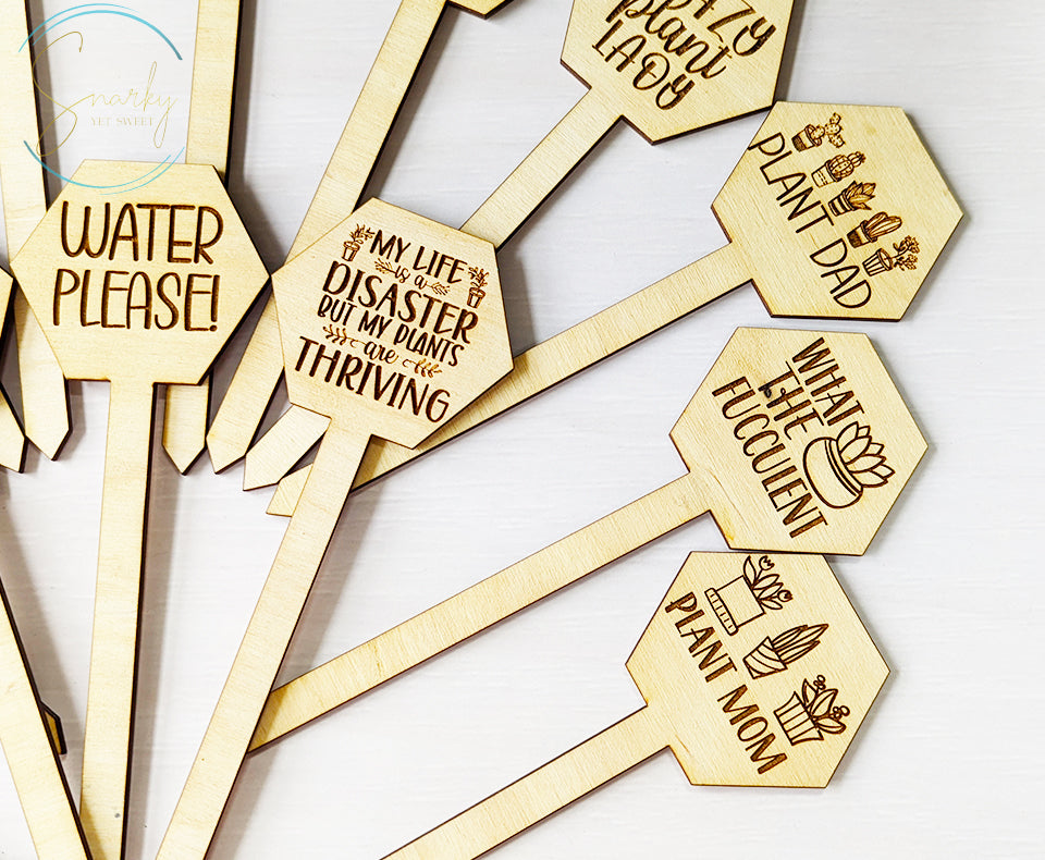 Funny Plant stakes, funny plant markers, snarky plant marker, garden markers, plant marker set, garden decor, gift for garden lover