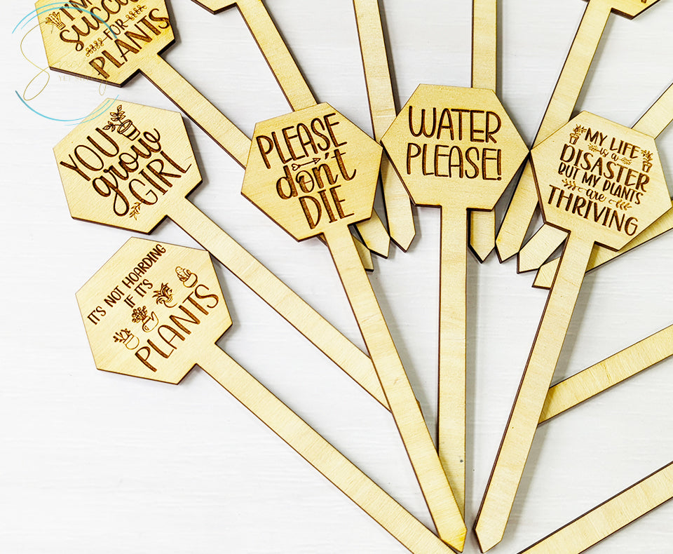 Funny Plant stakes, funny plant markers, snarky plant marker, garden markers, plant marker set, garden decor, gift for garden lover