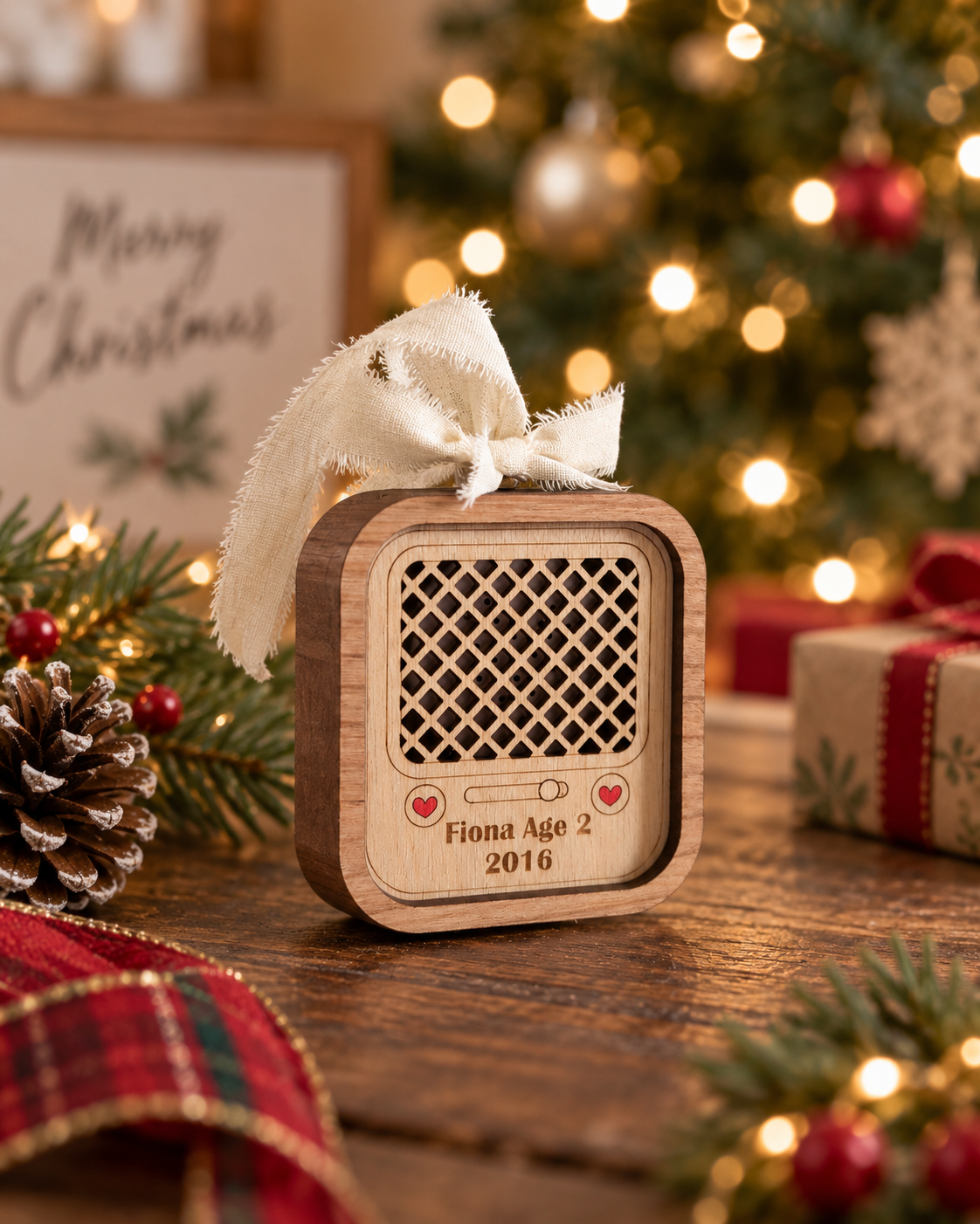 PREORDER Voice Recorder Personalized Ornament