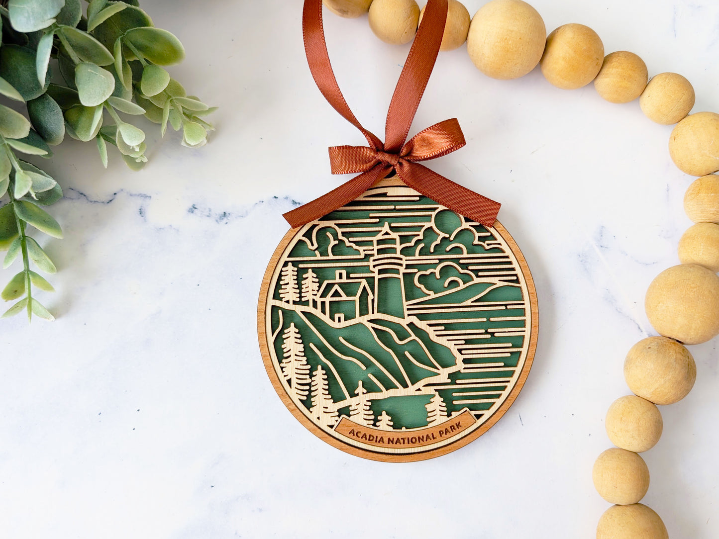 Acadia national park ornament, Acadia ornament, Acadia souvenir, national park gifts, national park ornament, gift for hiker, Christmas gift