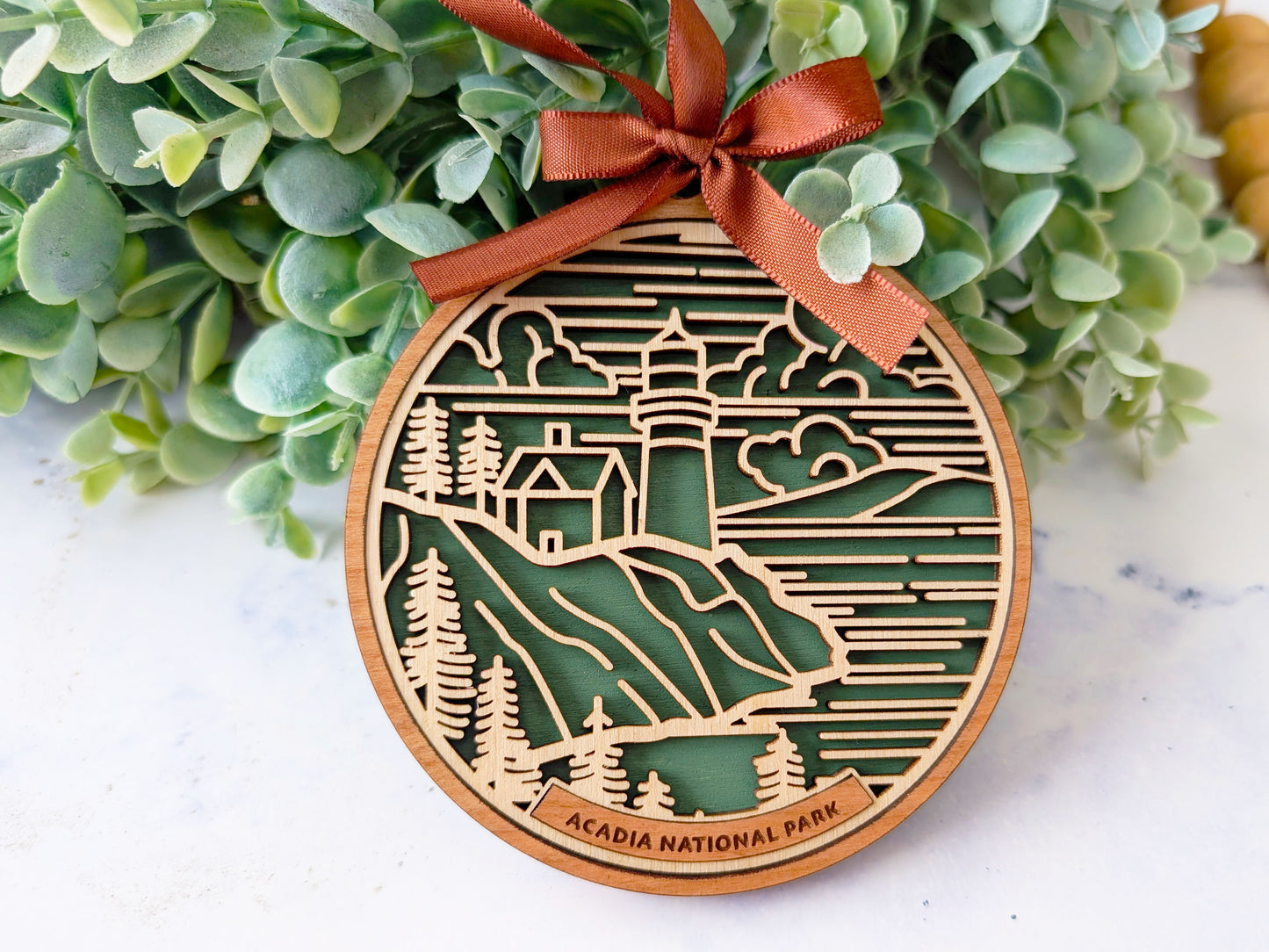 Acadia national park ornament, Acadia ornament, Acadia souvenir, national park gifts, national park ornament, gift for hiker, Christmas gift