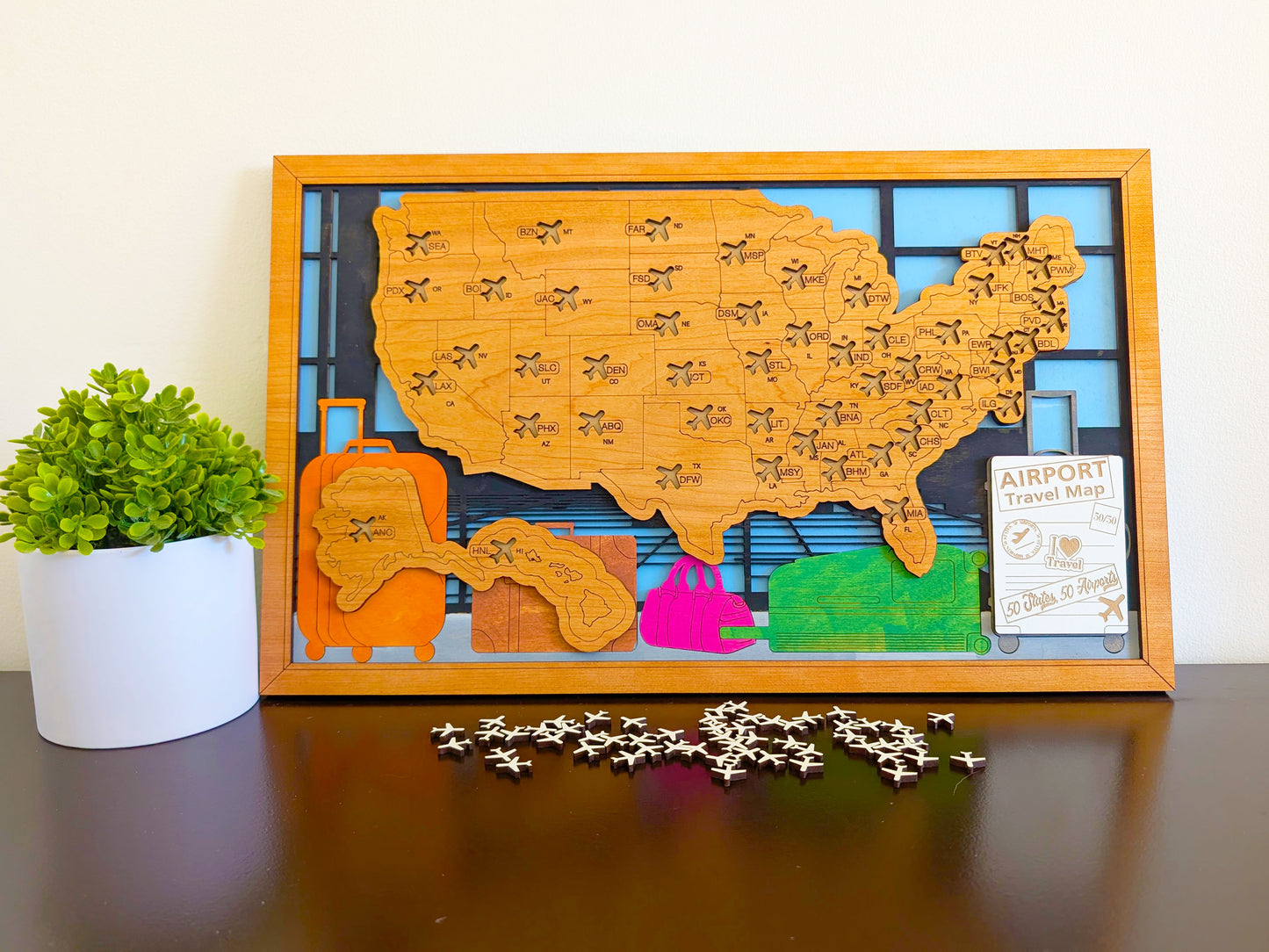 50 States Airport Travel Map