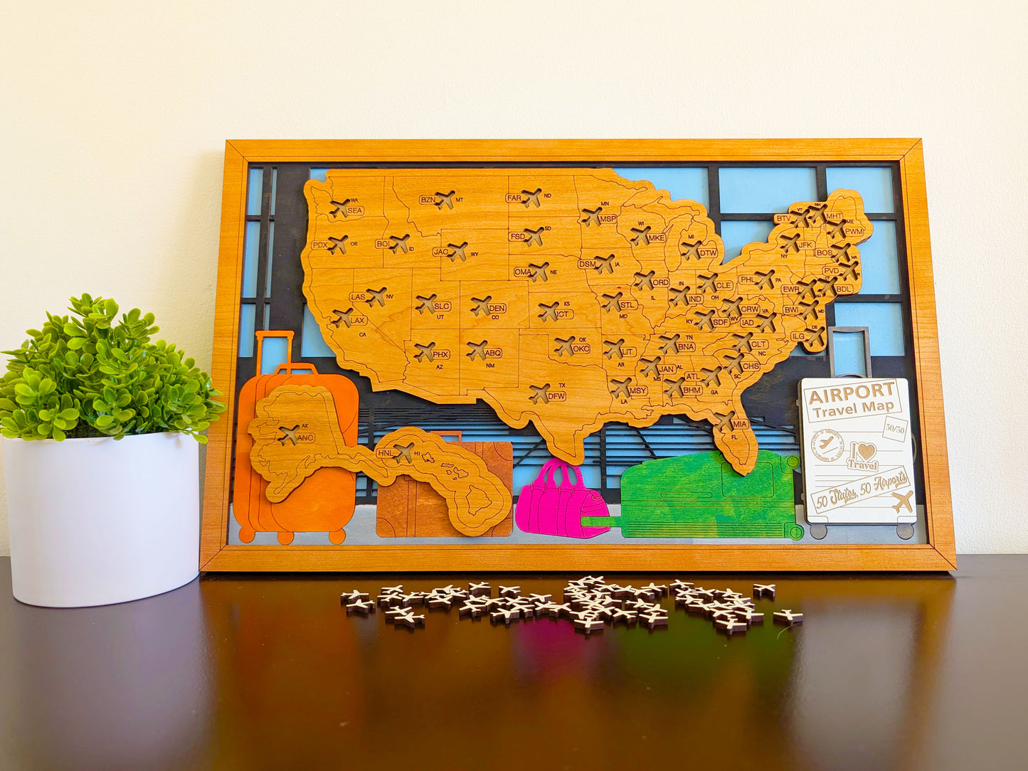 50 States Airport Travel Map