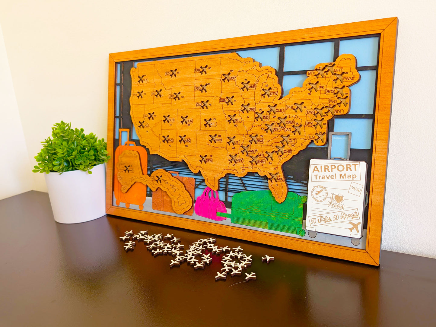 50 States Airport Travel Map