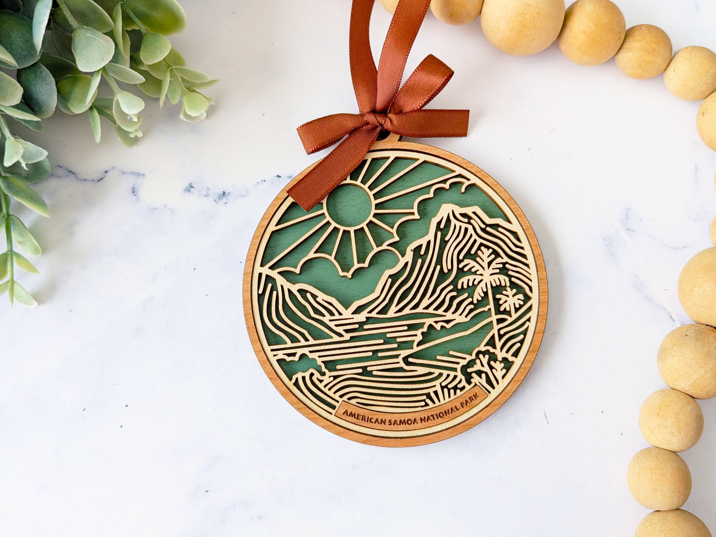 American Samoa national park ornament, American Samoa ornament, American Samoa souvenir, national park gifts, national park ornament, gift for hiker, Christmas gift