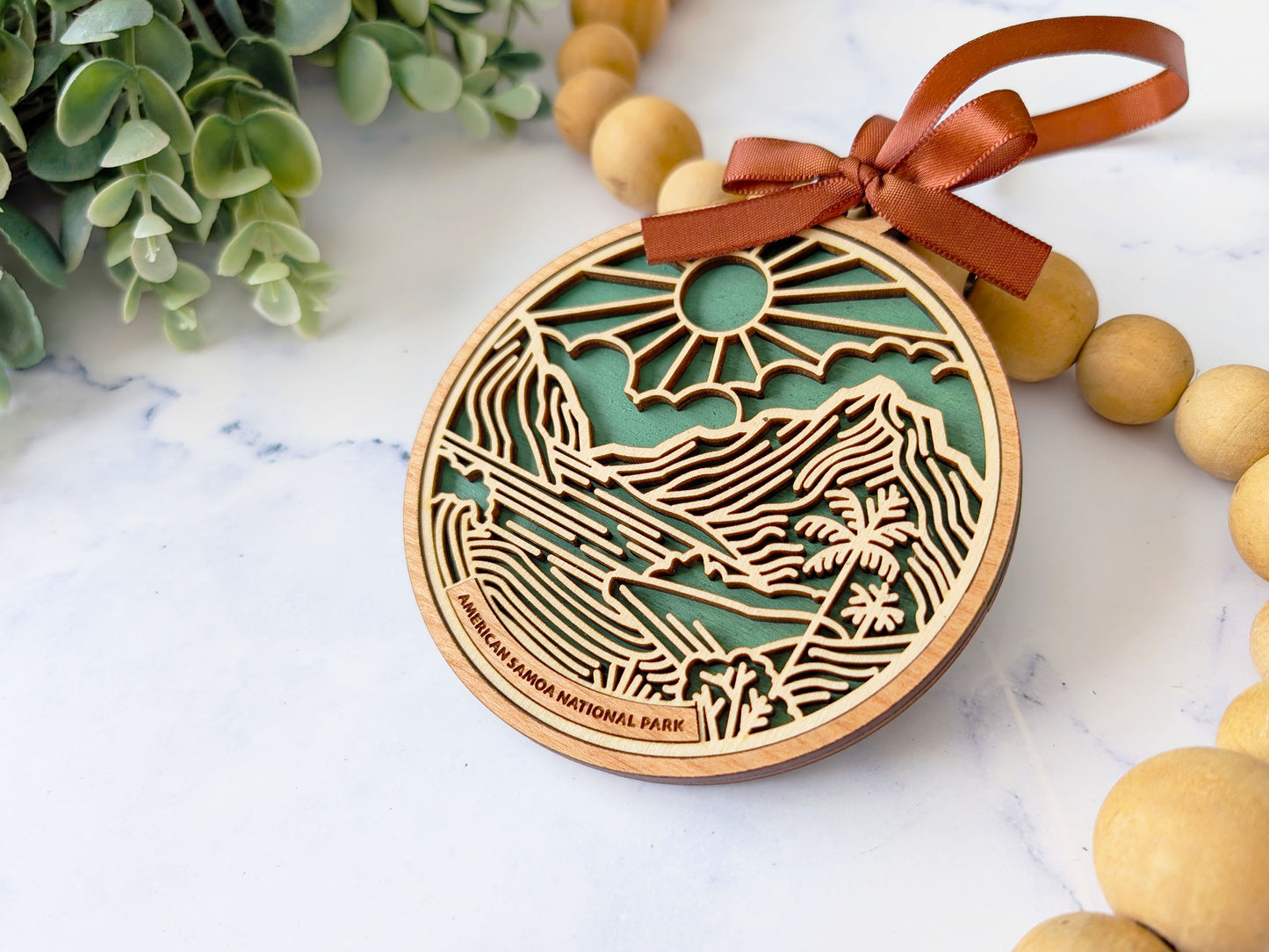 American Samoa national park ornament, American Samoa ornament, American Samoa souvenir, national park gifts, national park ornament, gift for hiker, Christmas gift