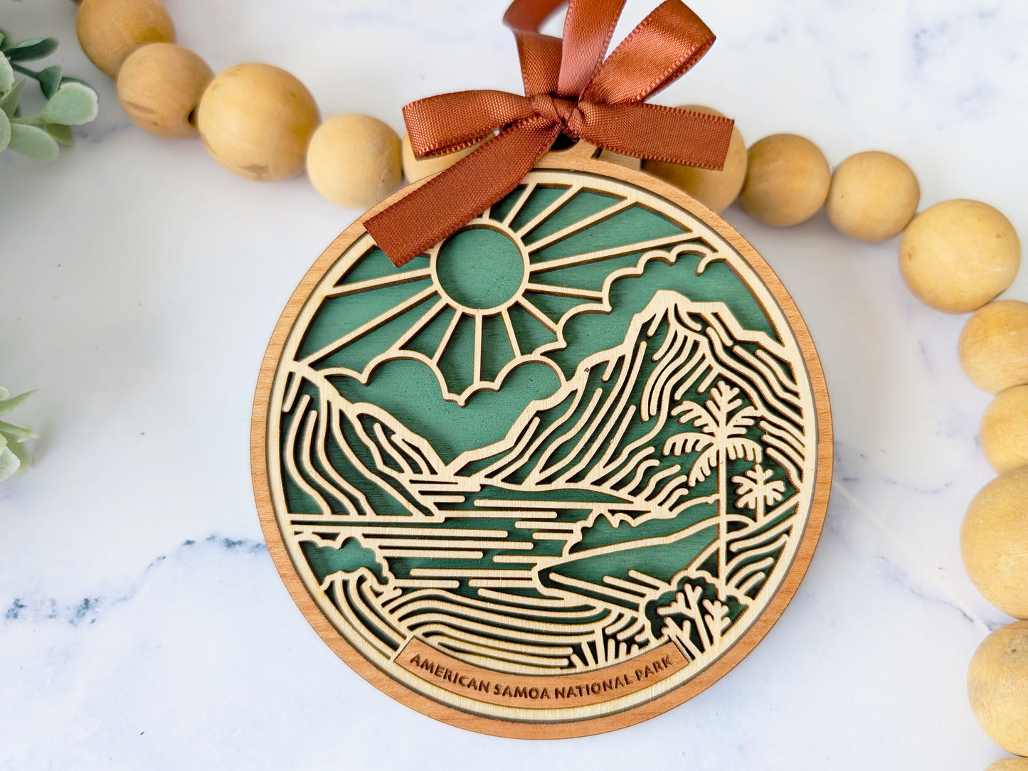 American Samoa national park ornament, American Samoa ornament, American Samoa souvenir, national park gifts, national park ornament, gift for hiker, Christmas gift