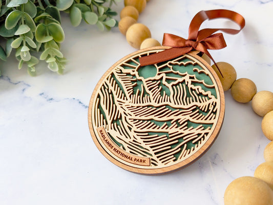 Badlands national park ornament, Badlands ornament, Badlands souvenir, national park gifts, national park ornament, gift for hiker, Christmas gift