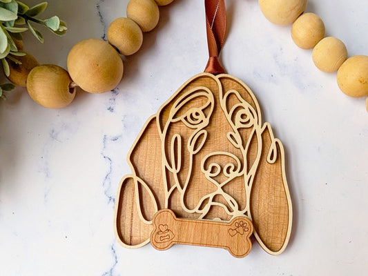 Basset Hound Dog Ornament