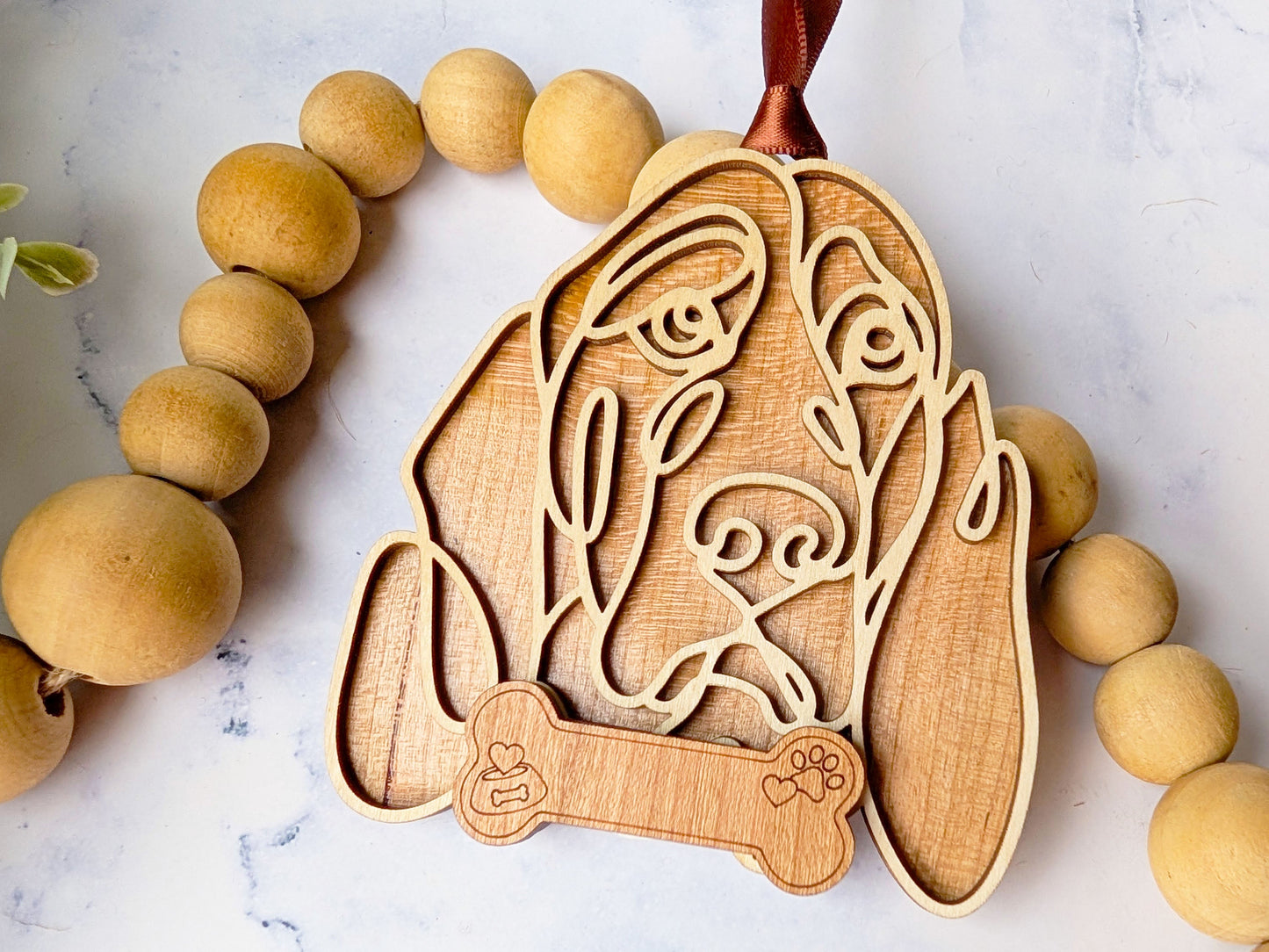 Basset Hound Dog Ornament