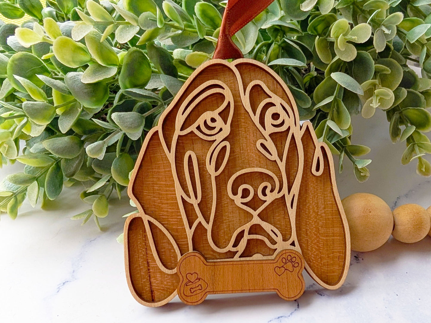 Basset Hound Dog Ornament