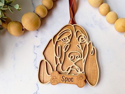 Basset Hound Dog Ornament