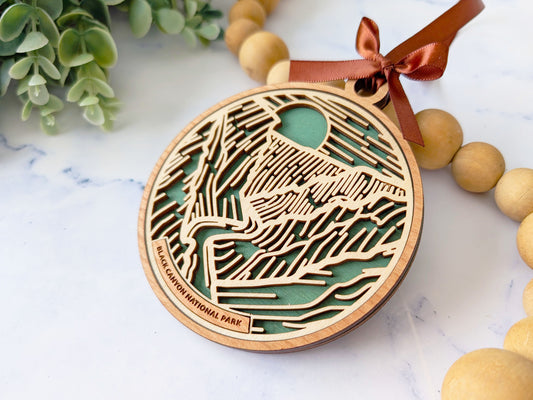 Black Canyon national park ornament, Black Canyon ornament, Black Canyon souvenir, national park gifts, national park ornament, gift for hiker, Christmas gift