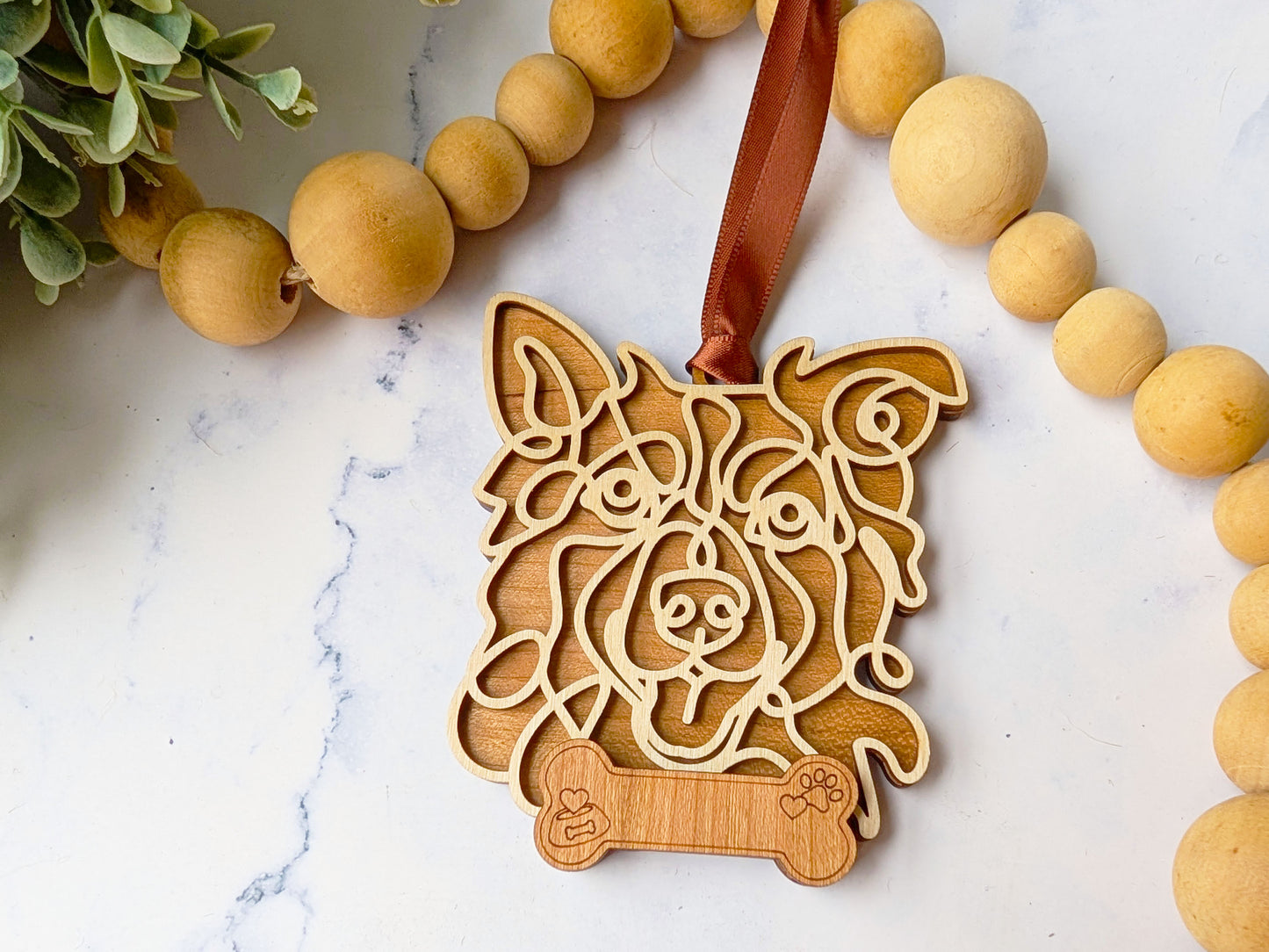 Border Collie Dog Ornament