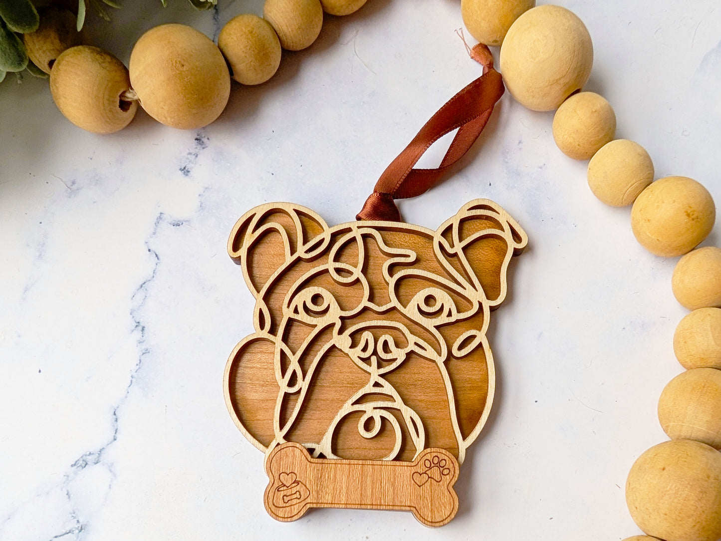 English Bulldog Dog Ornament