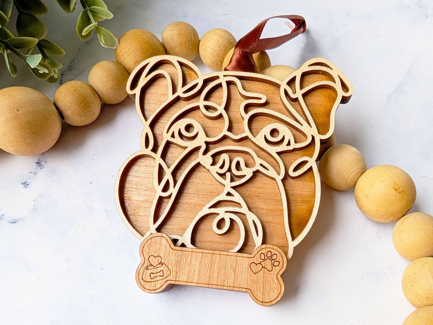 English Bulldog Dog Ornament