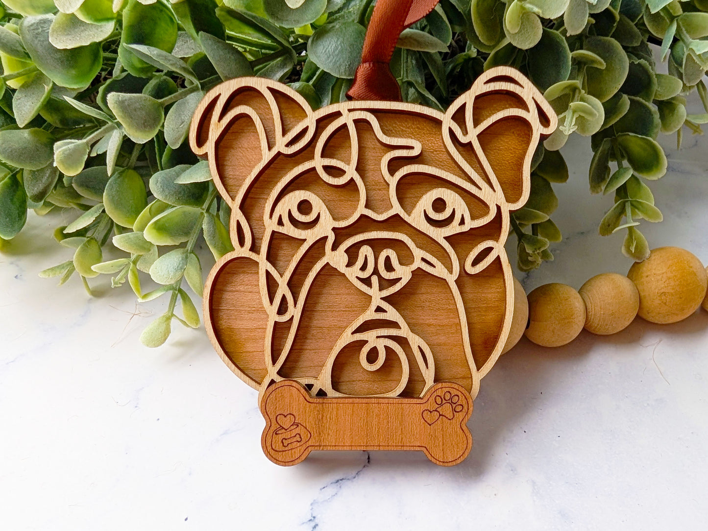 English Bulldog Dog Ornament