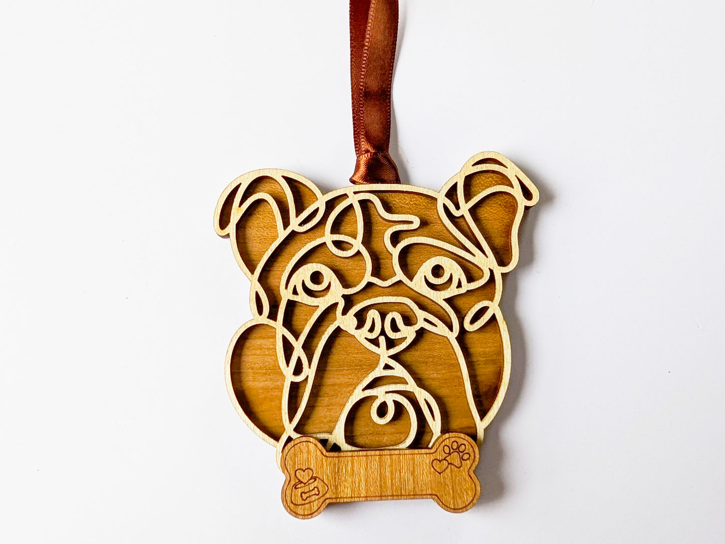 English Bulldog Dog Ornament