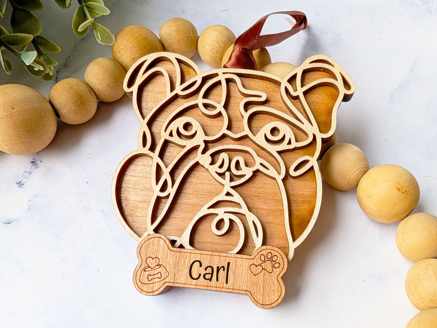 English Bulldog Dog Ornament