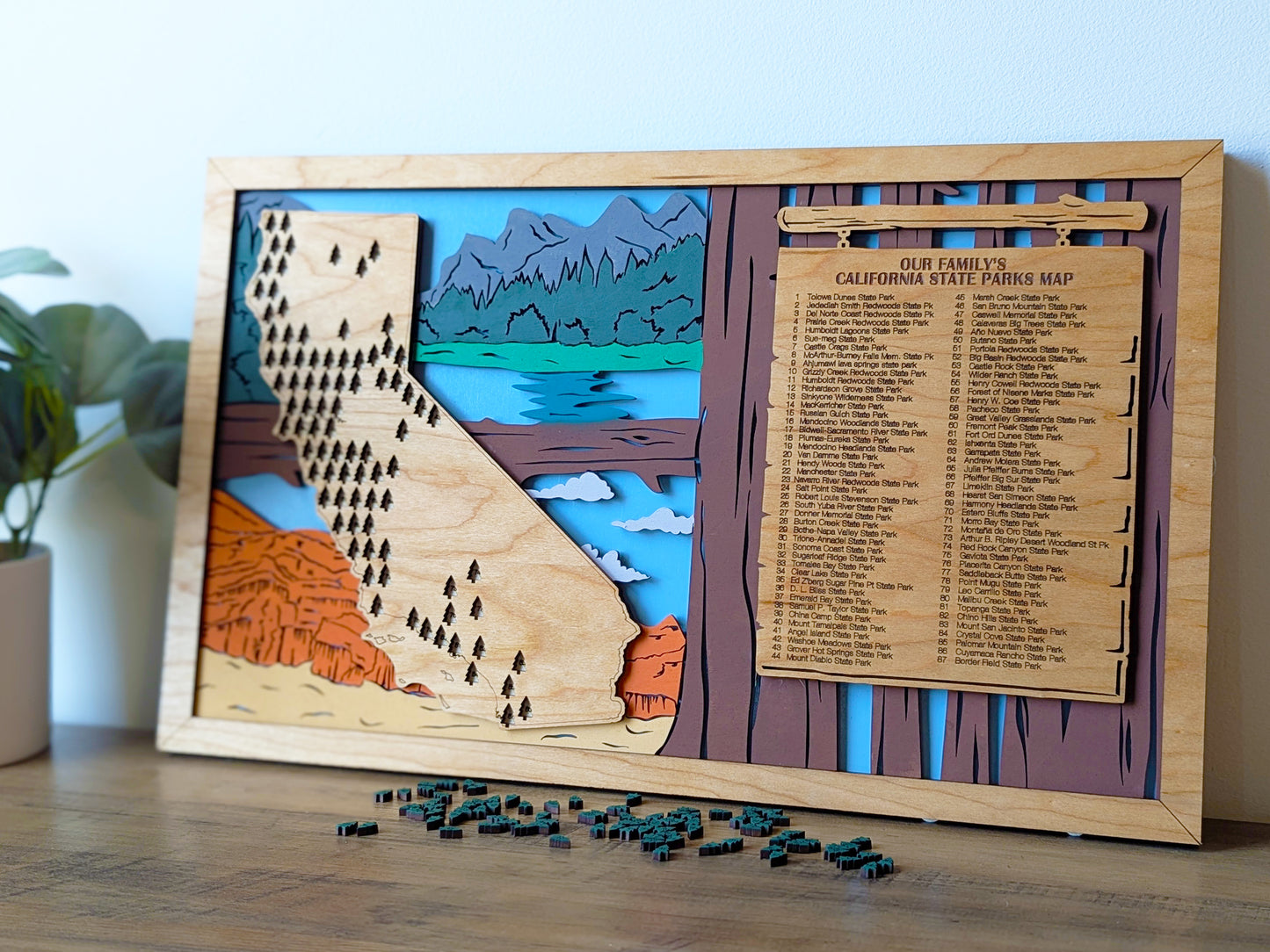 California State Park Map, State Parks Marker, US Travel Map, family road trip tracker, California state map poster, California map