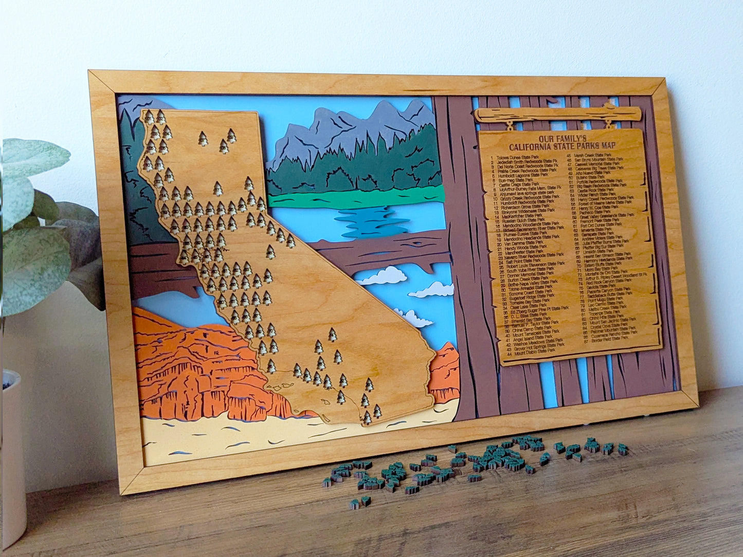 California State Park Map, State Parks Marker, US Travel Map, family road trip tracker, California state map poster, California map