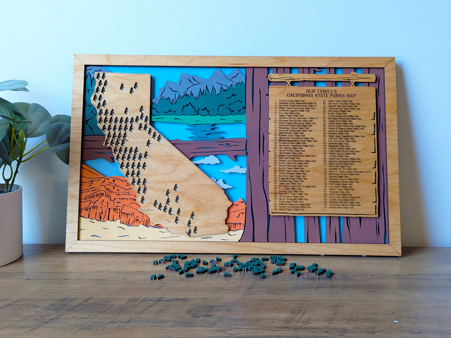 California State Park Map, State Parks Marker, US Travel Map, family road trip tracker, California state map poster, California map