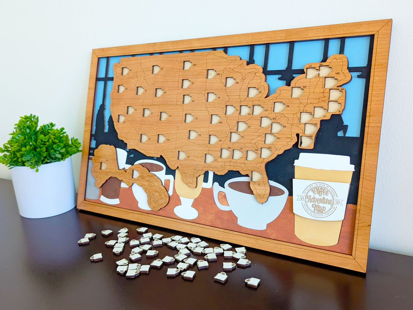 50 States of Coffee Adventure Map