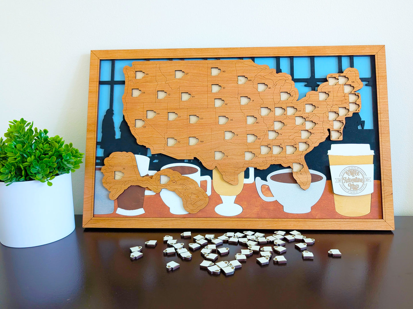 50 States of Coffee Adventure Map