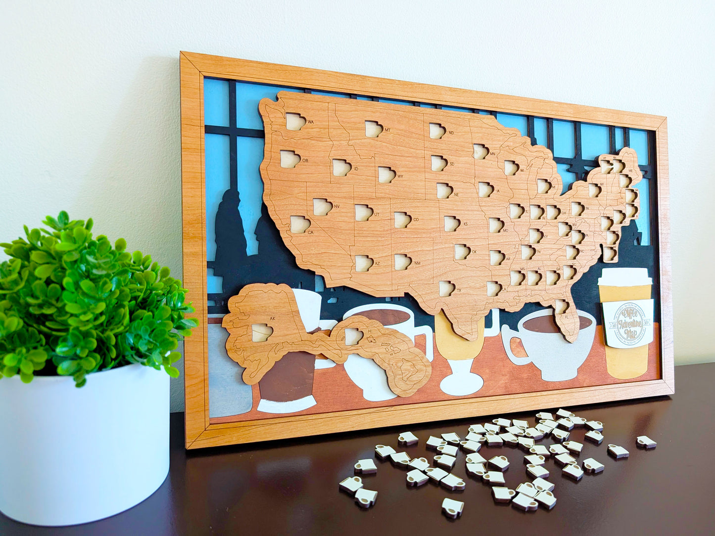 50 States of Coffee Adventure Map