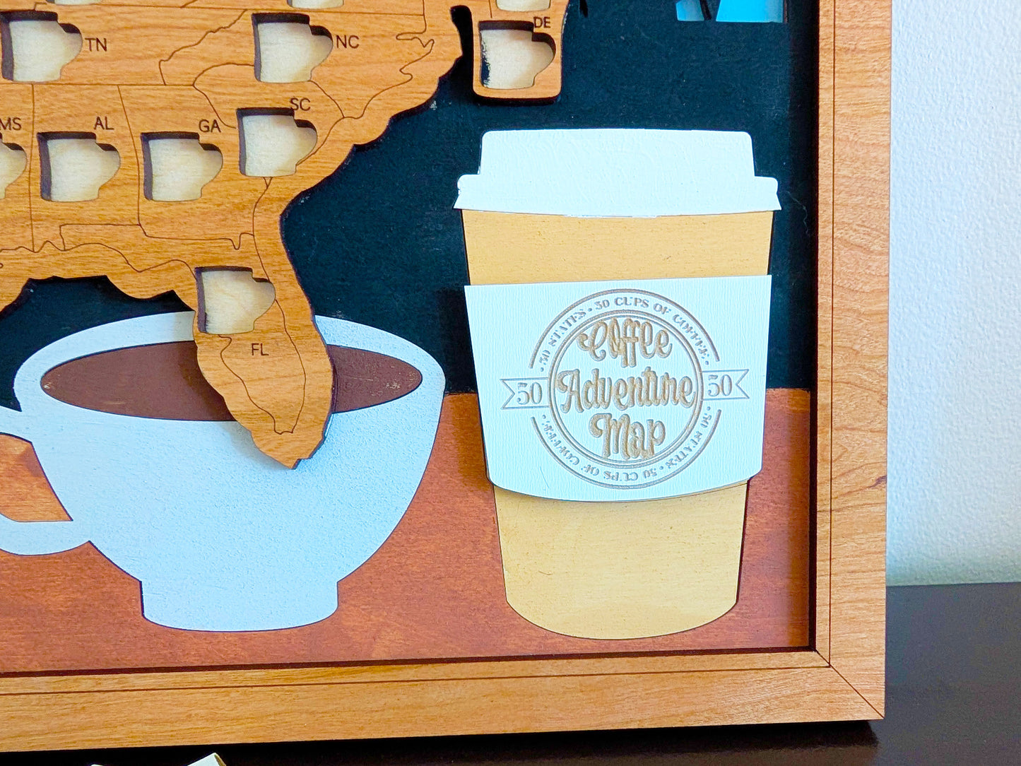 50 States of Coffee Adventure Map