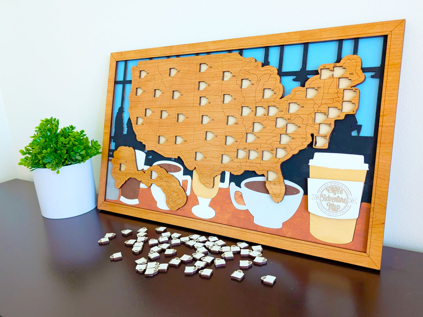 50 States of Coffee Adventure Map