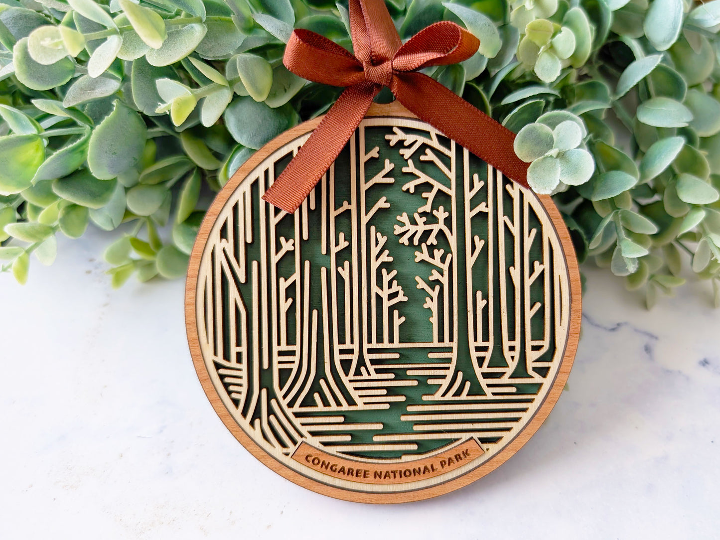 Congaree national park ornament, Congaree ornament, Congaree souvenir, national park gifts, national park ornament, gift for hiker, Christmas gift