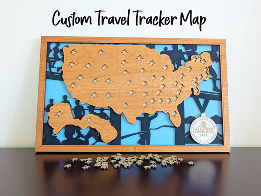 CUSTOM 50 States of Travel Tracker Map