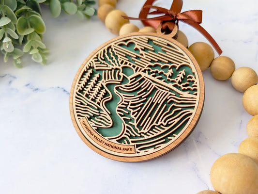 Cuyahoga Valley national park ornament, Cuyahoga Valley ornament, Cuyahoga Valley souvenir, national park gifts, national park ornament, gift for hiker, Christmas gift