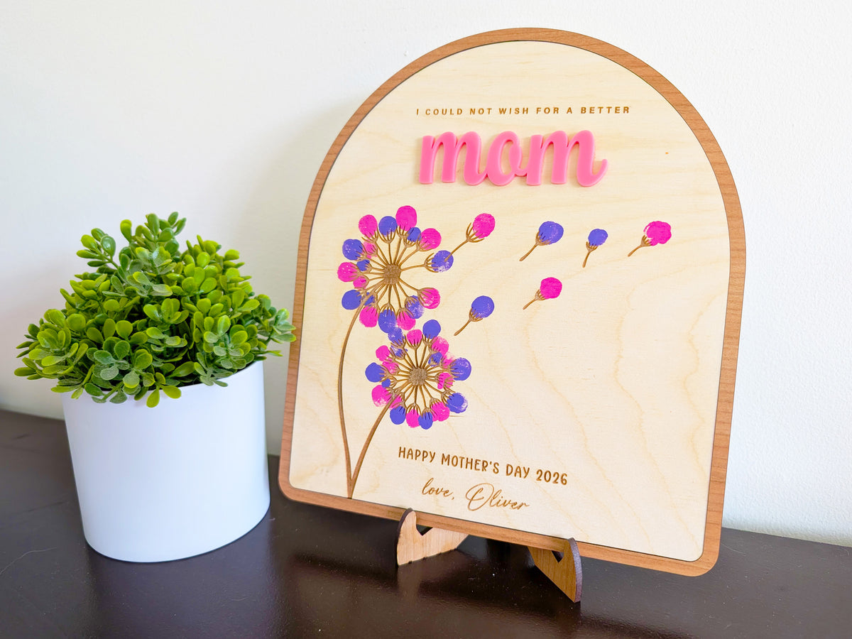 Personalized Fingerprint Dandelion Sign