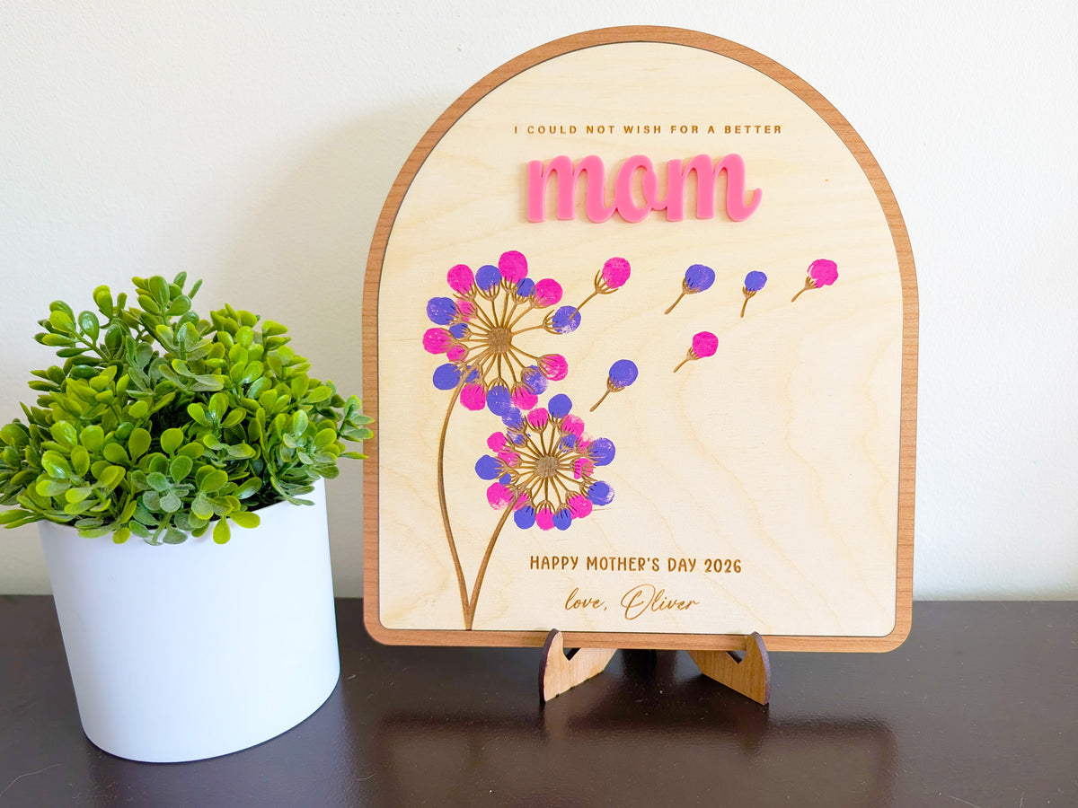 Personalized Fingerprint Dandelion Sign