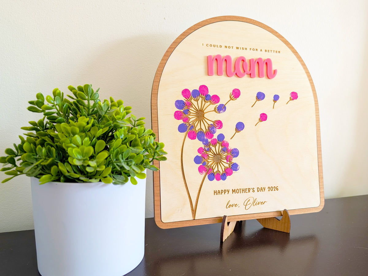 Personalized Fingerprint Dandelion Sign