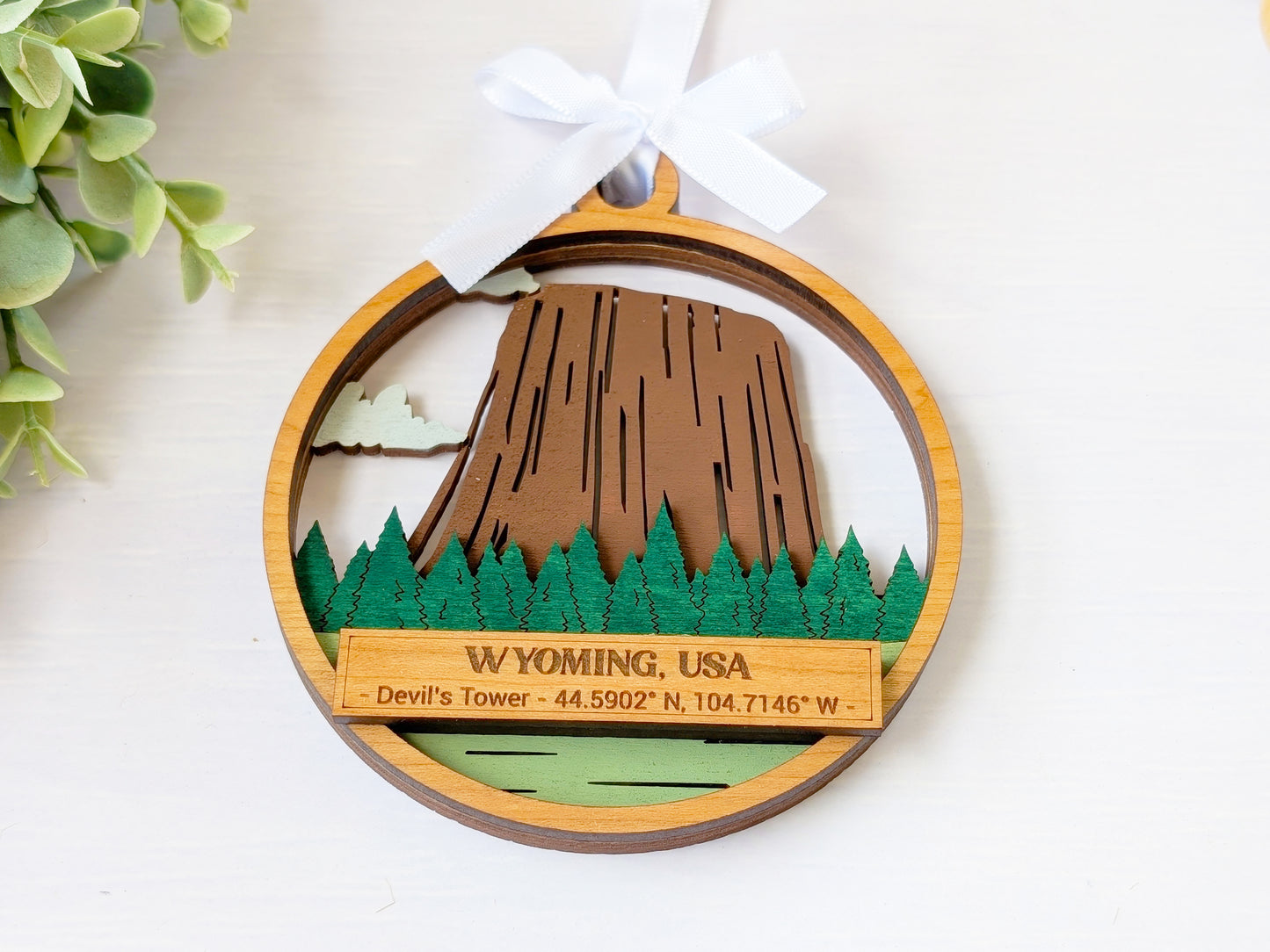 Wyoming Devil's Tower Ornament
